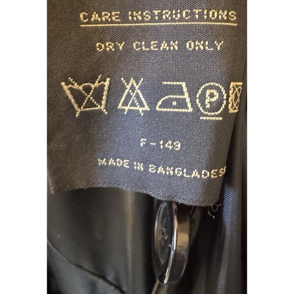 Fleet‎ Street Coat Women’s Size Large Button Front Long Collared Black - Picture 15 of 15